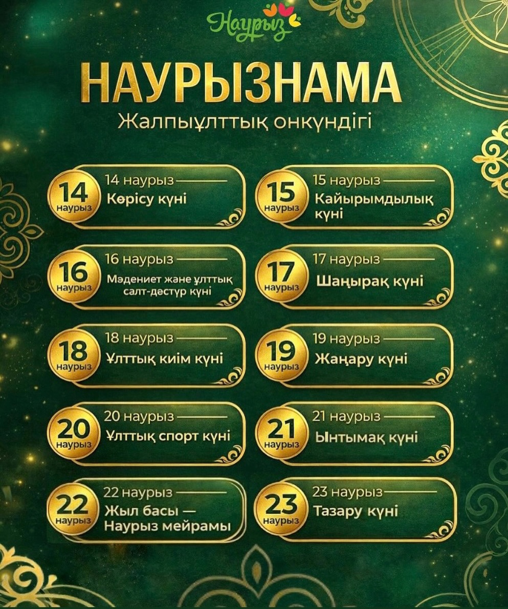 ҰЛЫСТЫҢ ҰЛЫ КҮНІ - НАУРЫЗ!